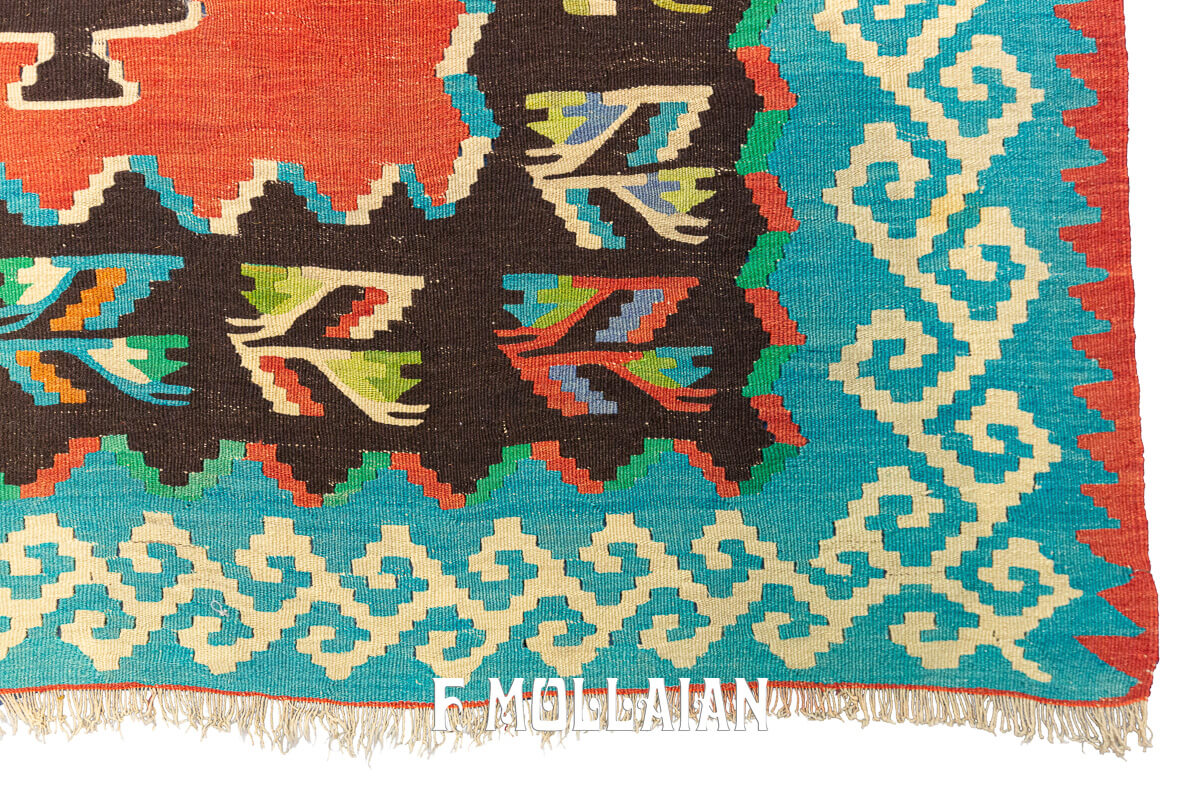 Kilim Rug Shirwan Dark Brown n°:7283